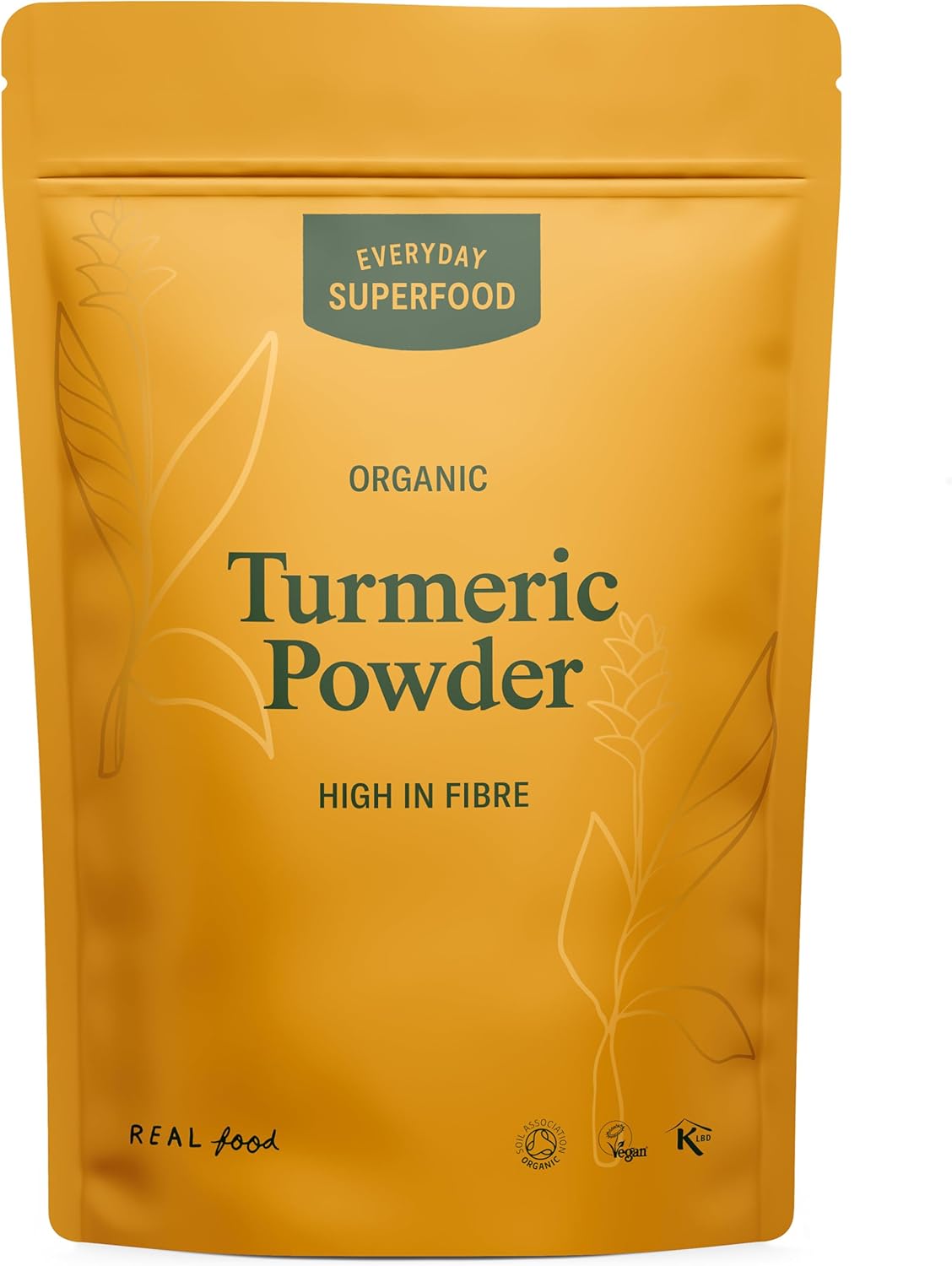 Everyday Superfood Organic Turmeric Powder 190g, High Natural Curcumin, Ground Turmeric Suitable for Kosher & Vegan Diets