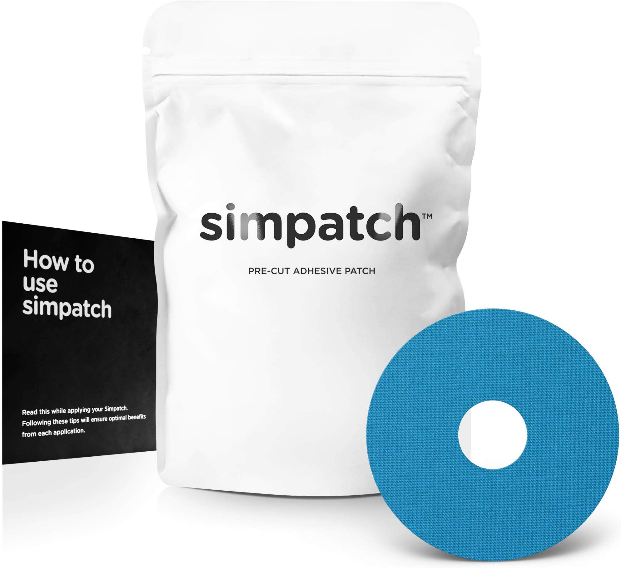 SIMPATCH Universal Adhesive Patch, 0.8-Inch Hole - Pack of 30 - Multiple Colors Available (Blue)