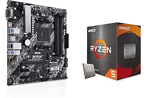 INLAND Micro Center AMD Ryzen 5 4500 Desktop Processor Bundle with ASUS...