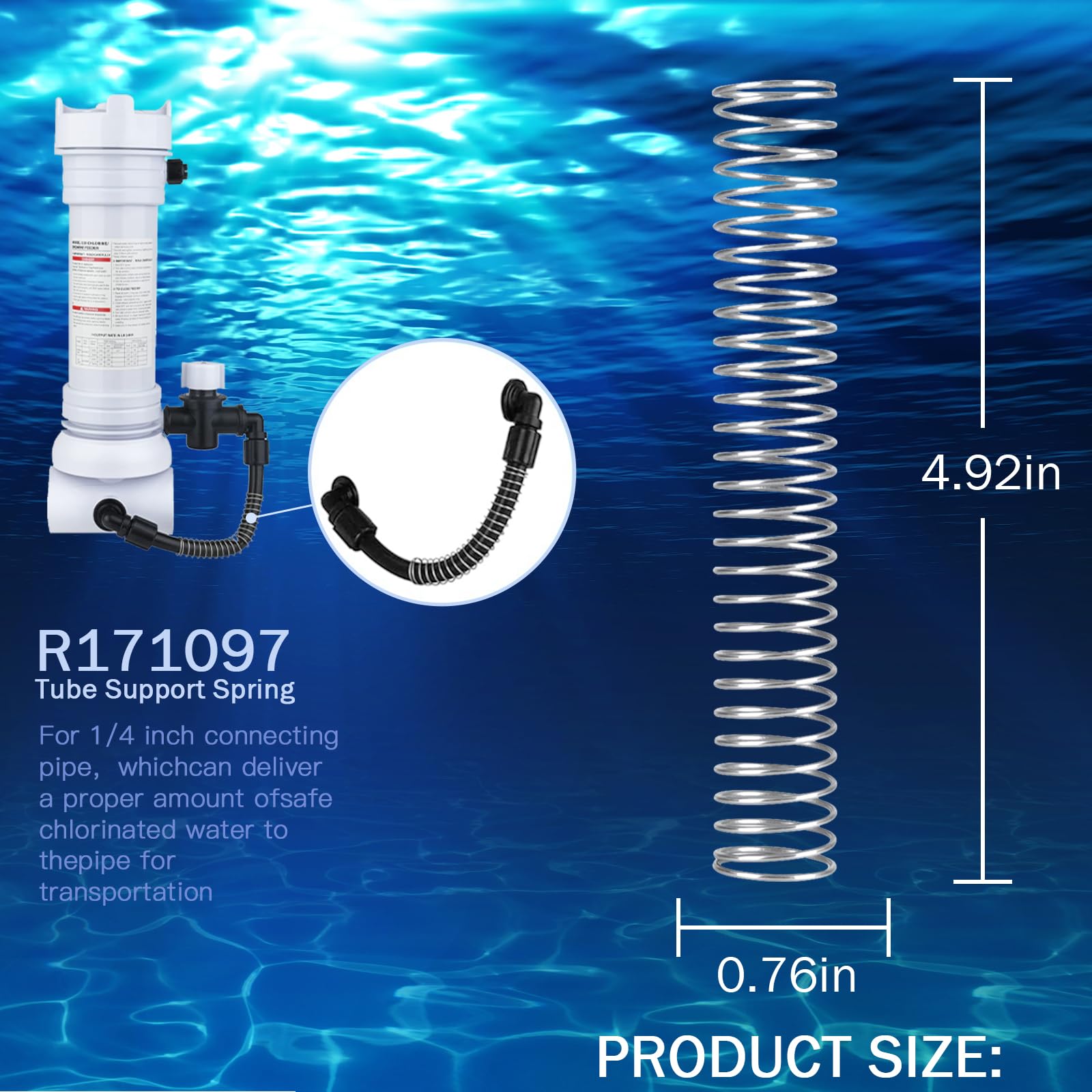 Ersatzfeder R171097 Für Pentair Rainbow Chlorinator - Passend Für Modell 320 & 322 (2 Stück)