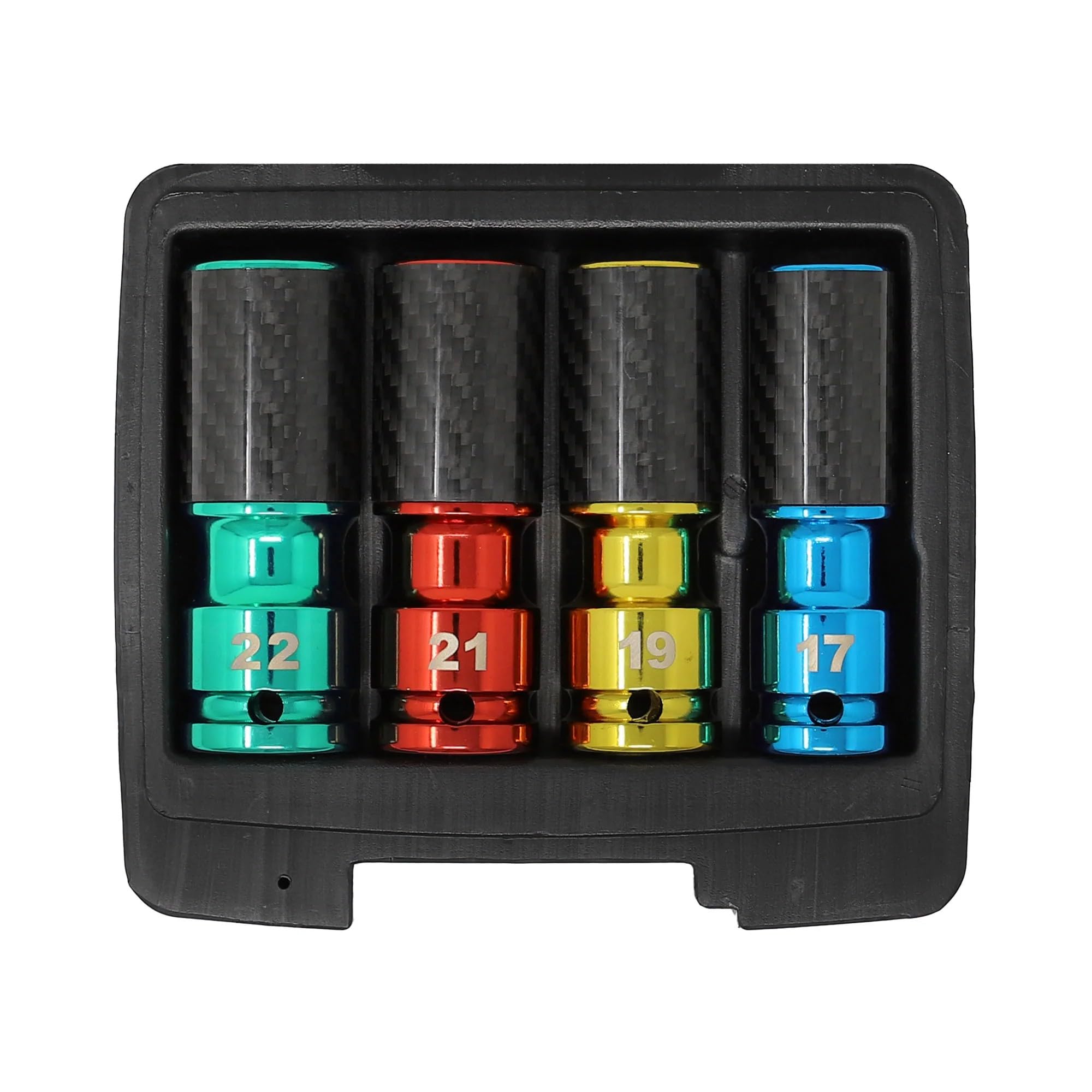 CTA Tools 4250 Metric Lug Socket Set with Carbon Fiber Sleeves, 4-Piece Set