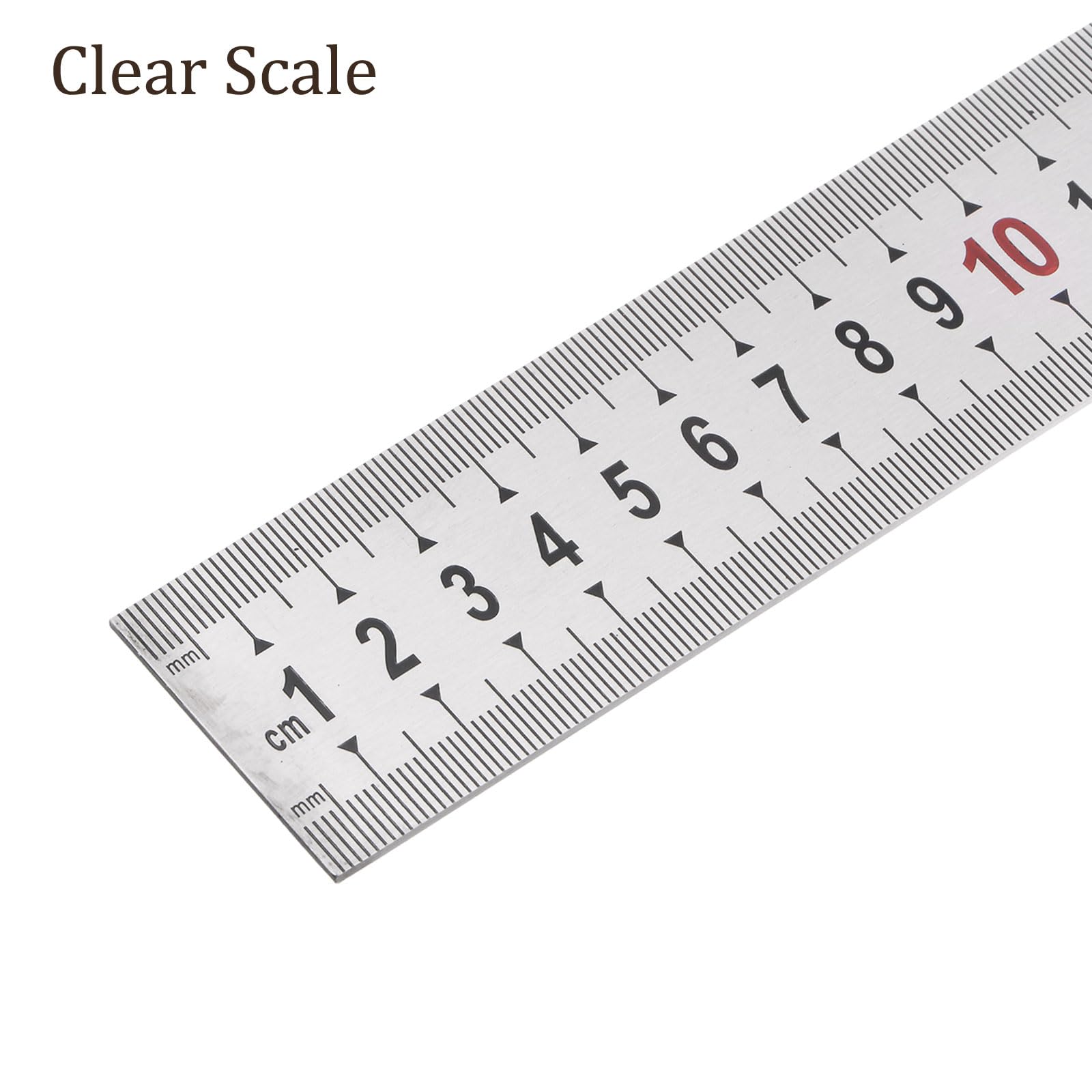 Righello in Acciaio Inossidabile - [150cm/60" x 1/16" x 1-1/2"] Strumenti di Misurazione a Doppia Lettura per Uso Progettazione Architettonica | Tono Argento