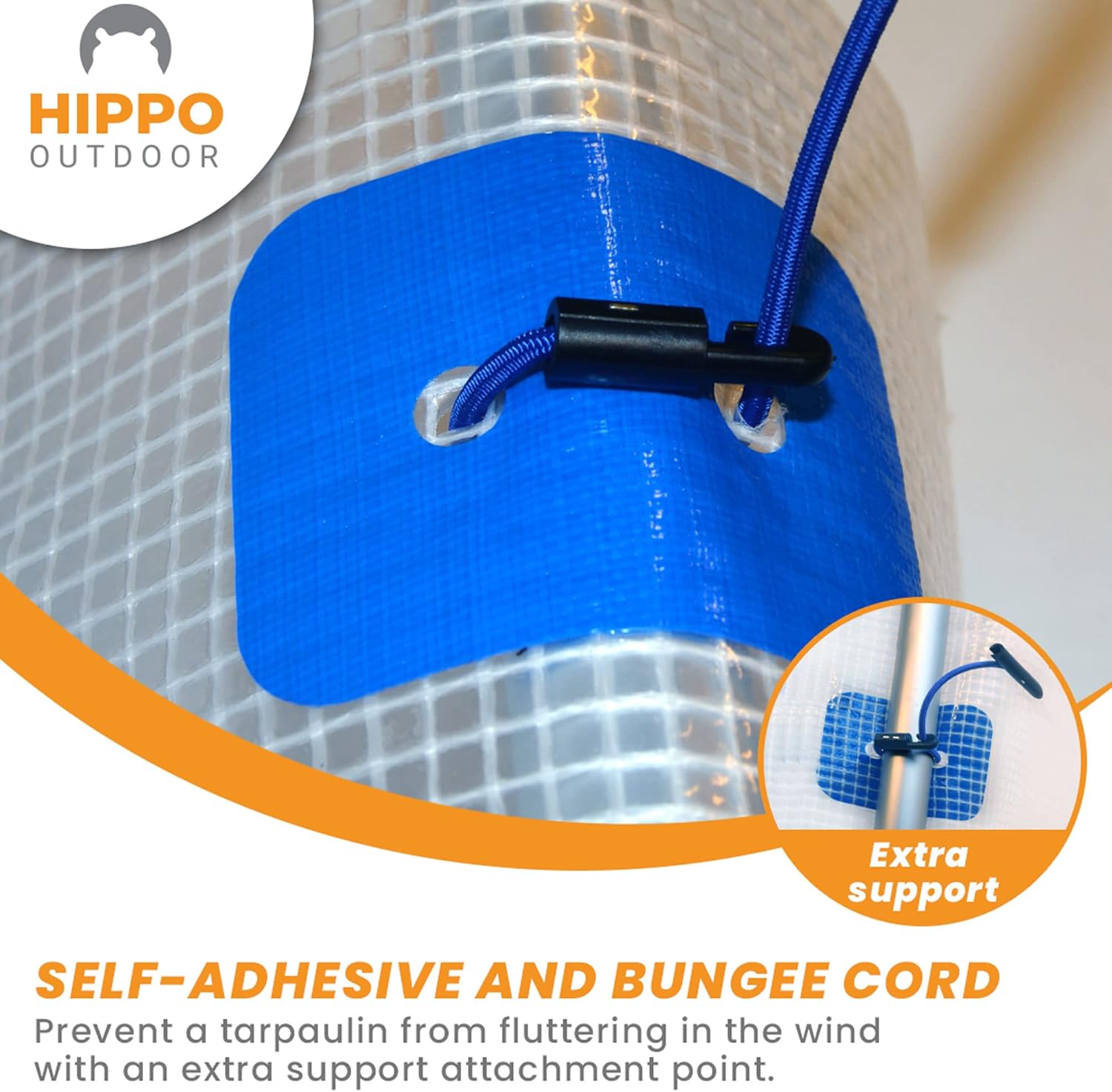 Buy Hippo Outdoor Extra Attachment Points for tarps A Reinforcement Tape and Bungee Cord to