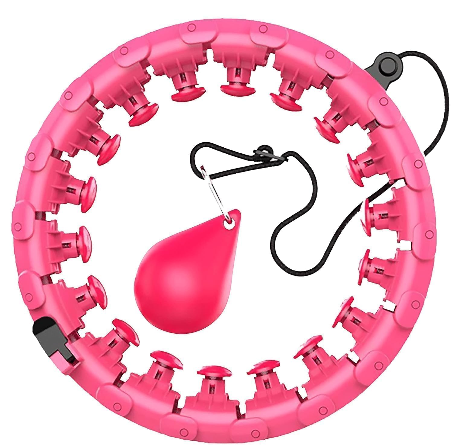 BYRM Weighted Hula Hoop Circle for Adult Weight Loss Infinity Hoop Plus Size 24 Detachable Knot 2 in 1 Abdomen Fitness Massage Smart Hula Hoops Fit Sweet Weight Ball for Women Exercise & Beginners-image-44
