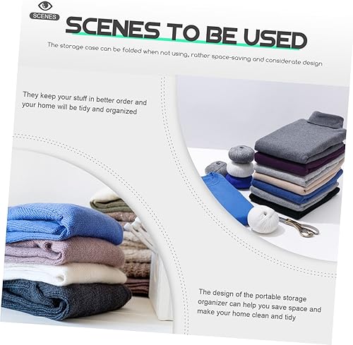 Miniatura 4 de Amosfun Bolsa de almacenamiento colgante, estantería, estantes de almacenamiento, organizador de armario, organizador de armario, cajones de ropa,