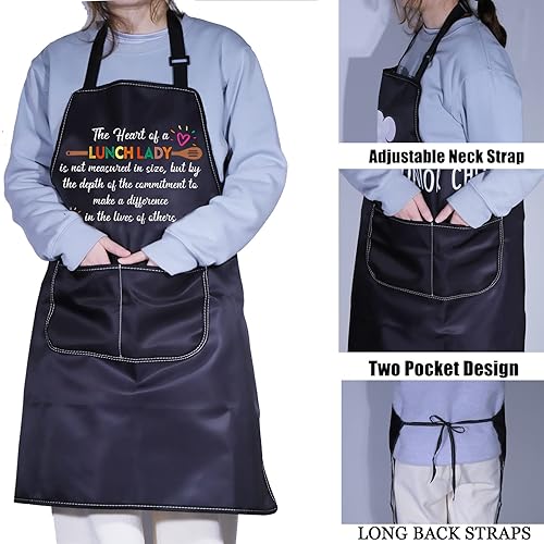 Miniatura 5 de PXTIDY Delantal de almuerzo para mujer, para la escuela, para el almuerzo, el corazón de un almuerzo, no se mide