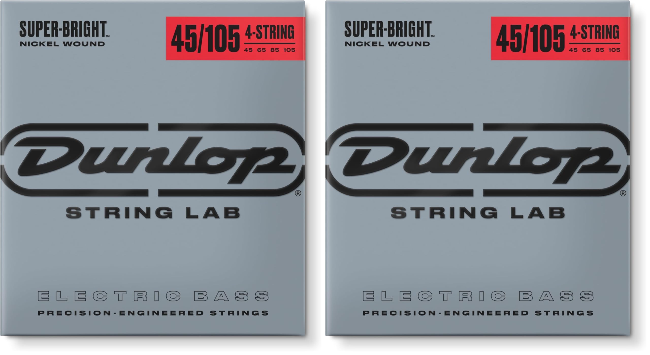 JIM DUNLOP - DBSBN45105 - Bass-Saiten - Super Bright Medium 45-65-85-105 (Packung mit 2)