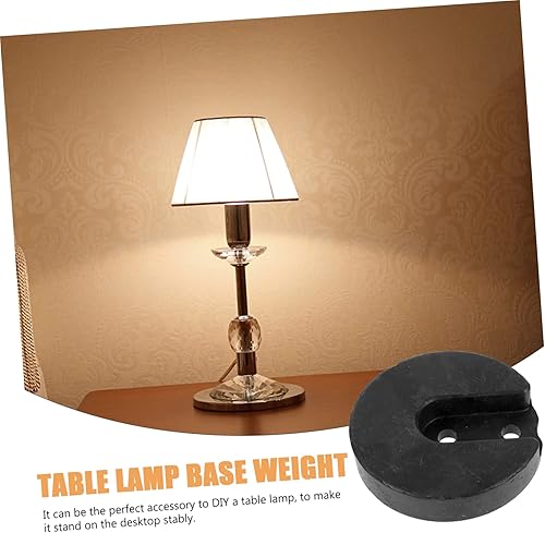 Miniatura 5 de Lámpara de mesa Base de contrapeso Piezas de luz Soporte de lámpara de escritorio Base de pantalla Base Base redonda Peso linterna Peso profesional