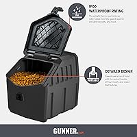 Vista 2 de GUNNER Contenedor de almacenamiento de comida para perros de 30 libras, contenedor impermeable y hermético para alimentos para mascotas, contenedor