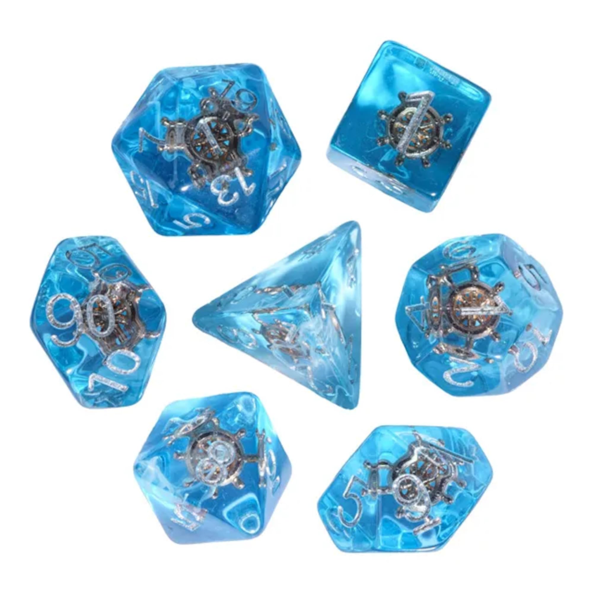 Navigator's Charm Dice Set, Pirate Dice Set, Dungeons and Dragons Dice Polyhedral Dice Set - Image 2
