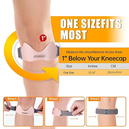 Miniatura 6 de Correa de silicona para rodilla de tendón de rótula de aire ajustable para aliviar el dolor de rodilla, soporte para senderismo, fútbol, baloncesto,