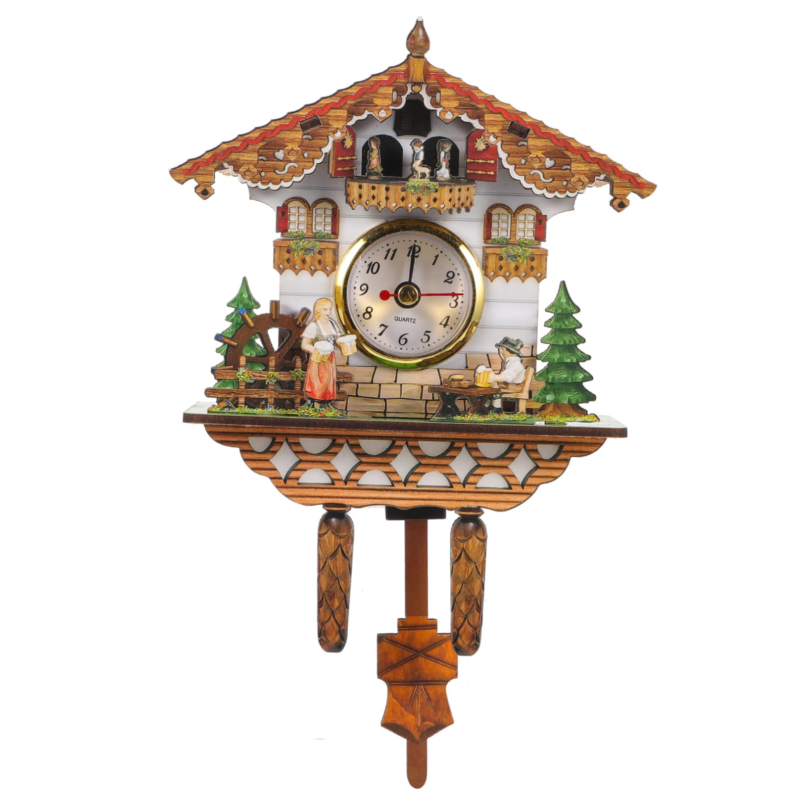 Horloge murale style maison d'oiseau au design élégant et épuré