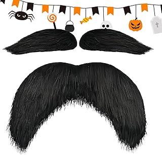 Bigote amarillo y cejas, accesorios falsos para cosplay de Halloween, novedosos para fiesta, bigote, barba, cejas, para adultos, Navidad, Pascua, fiesta, festival, escuela, obras de teatro, sesión de