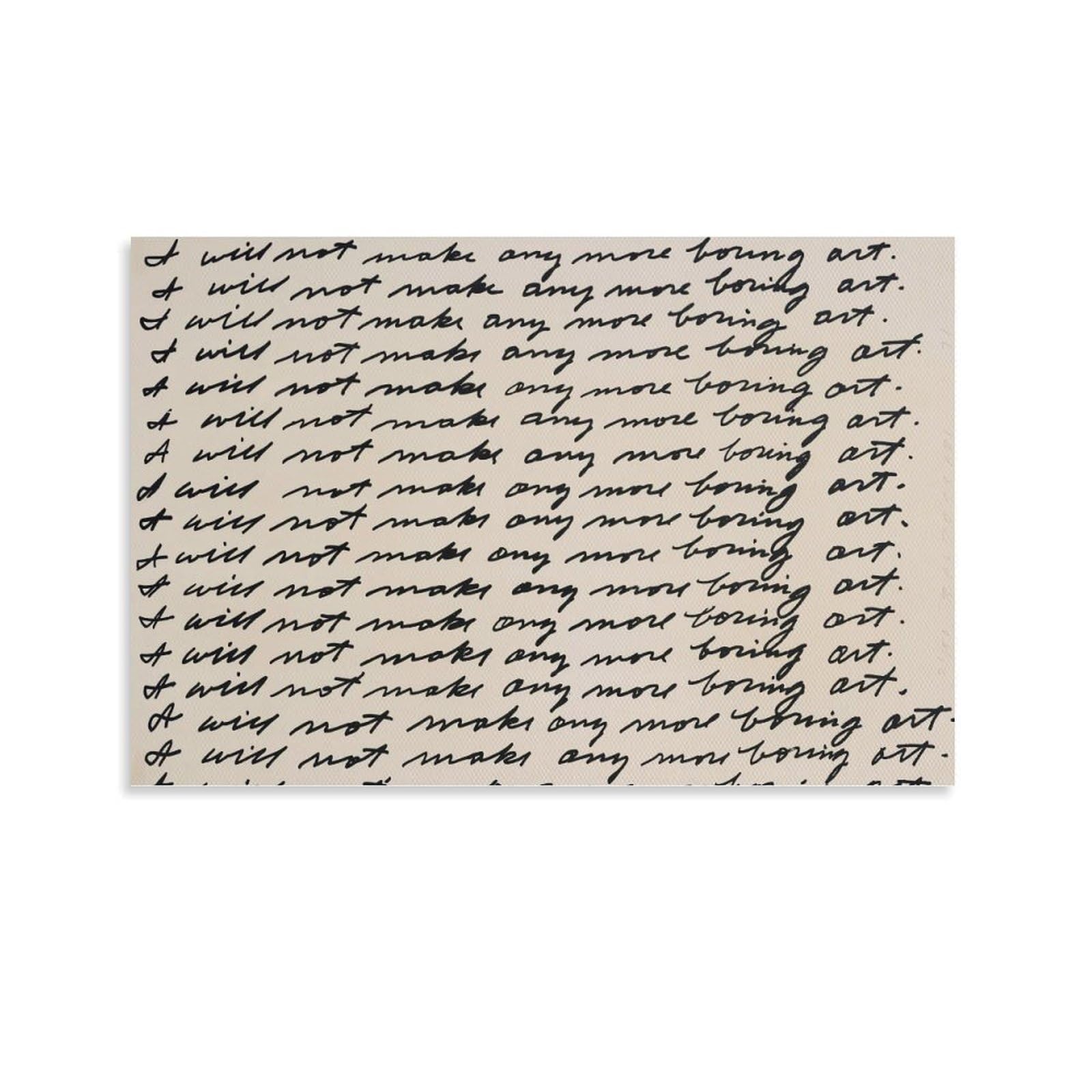 Amazon.com: JIANPIN John Baldessari Placard I Will Not Make Any