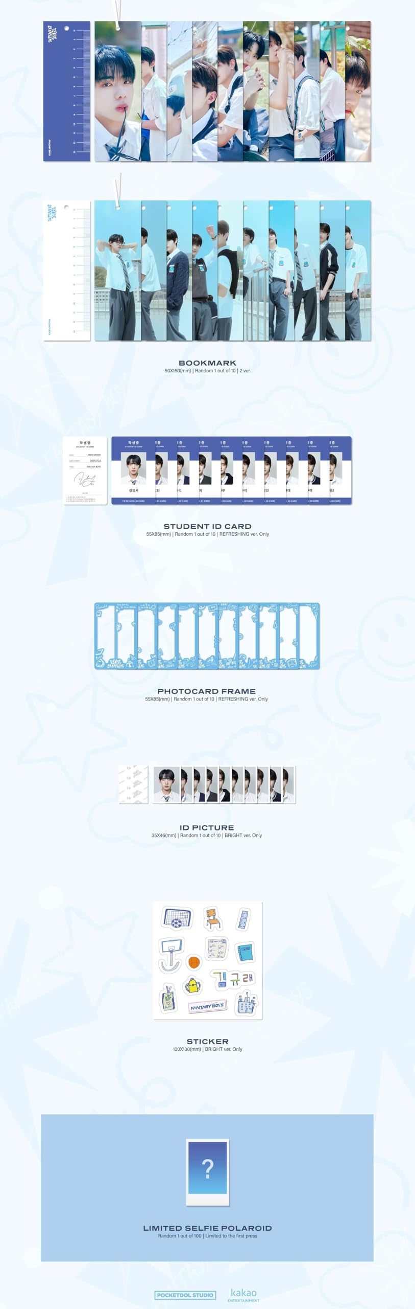 Dreamus FANTASY BOYS Album - MAKE SUNSHINE REFRESHING ver.+Pre Order Benefits+BolsVos Exclusive K-POP Giveaways Package