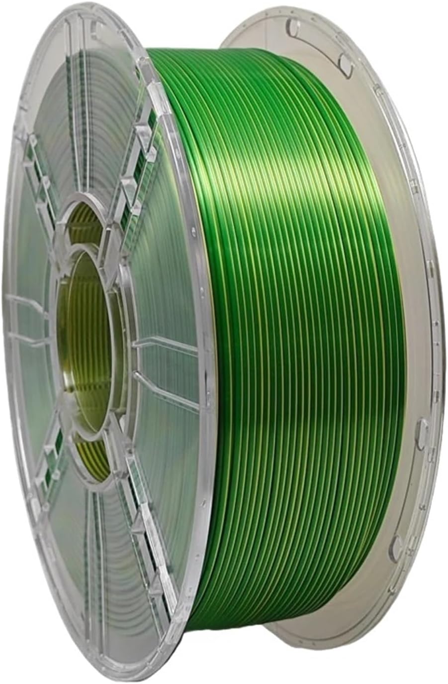 Silk PLA Dual Colors Yellow Green 3D Printer Filament 1.75mm 1kg /2.2lbs Two in One Color 3D Printing Materials Filament