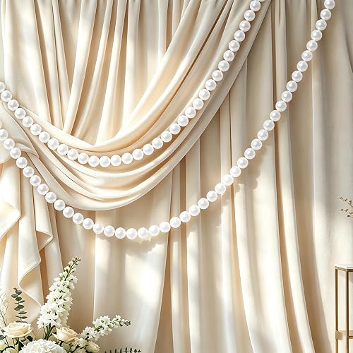 2 Pcs 5.6ft Wedding Giant Pearl Garland Decoration (5.6ft x