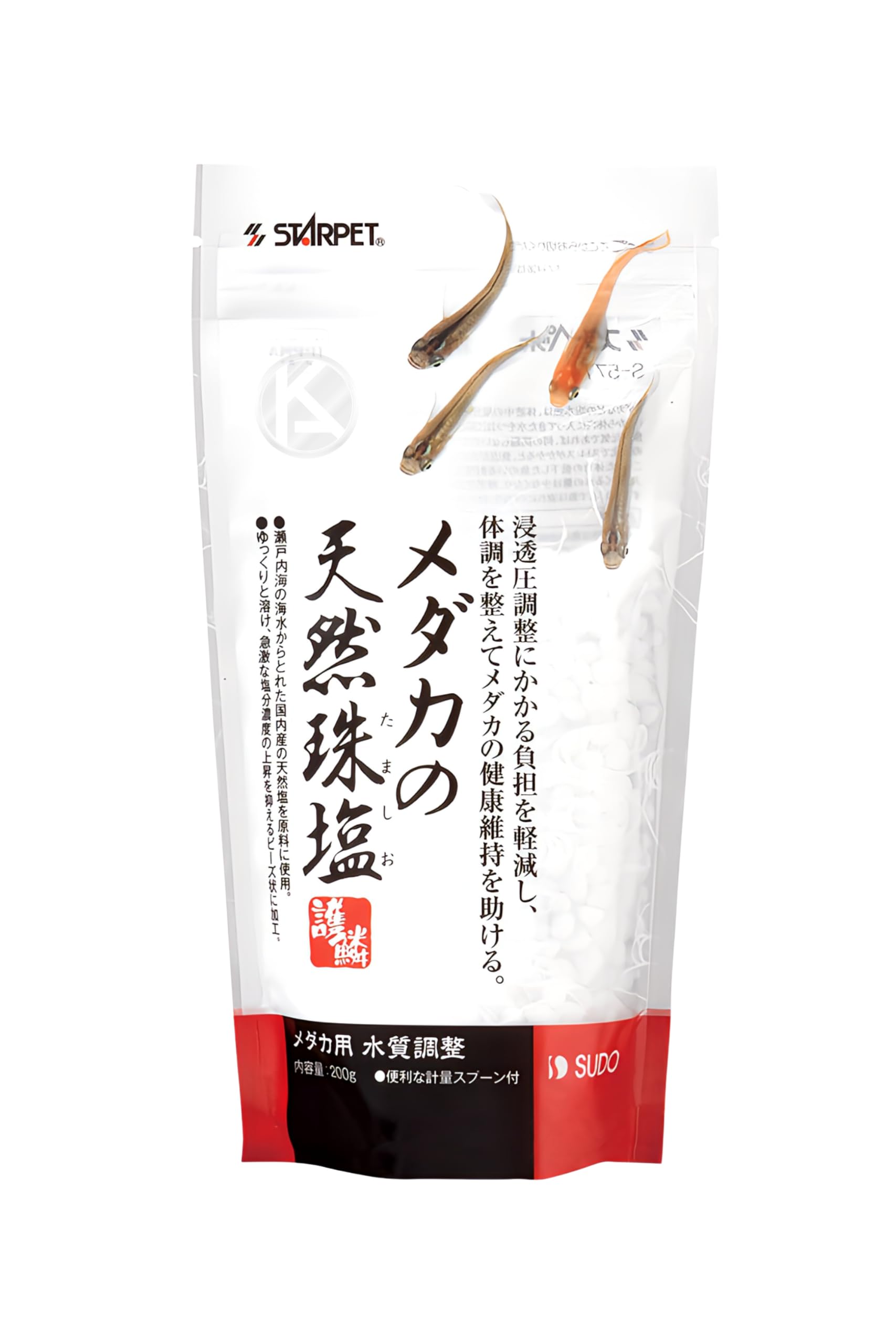 Amazon.co.jp: スドー メダカの天然珠塩 [ 200g 1 袋 ] 浸透圧