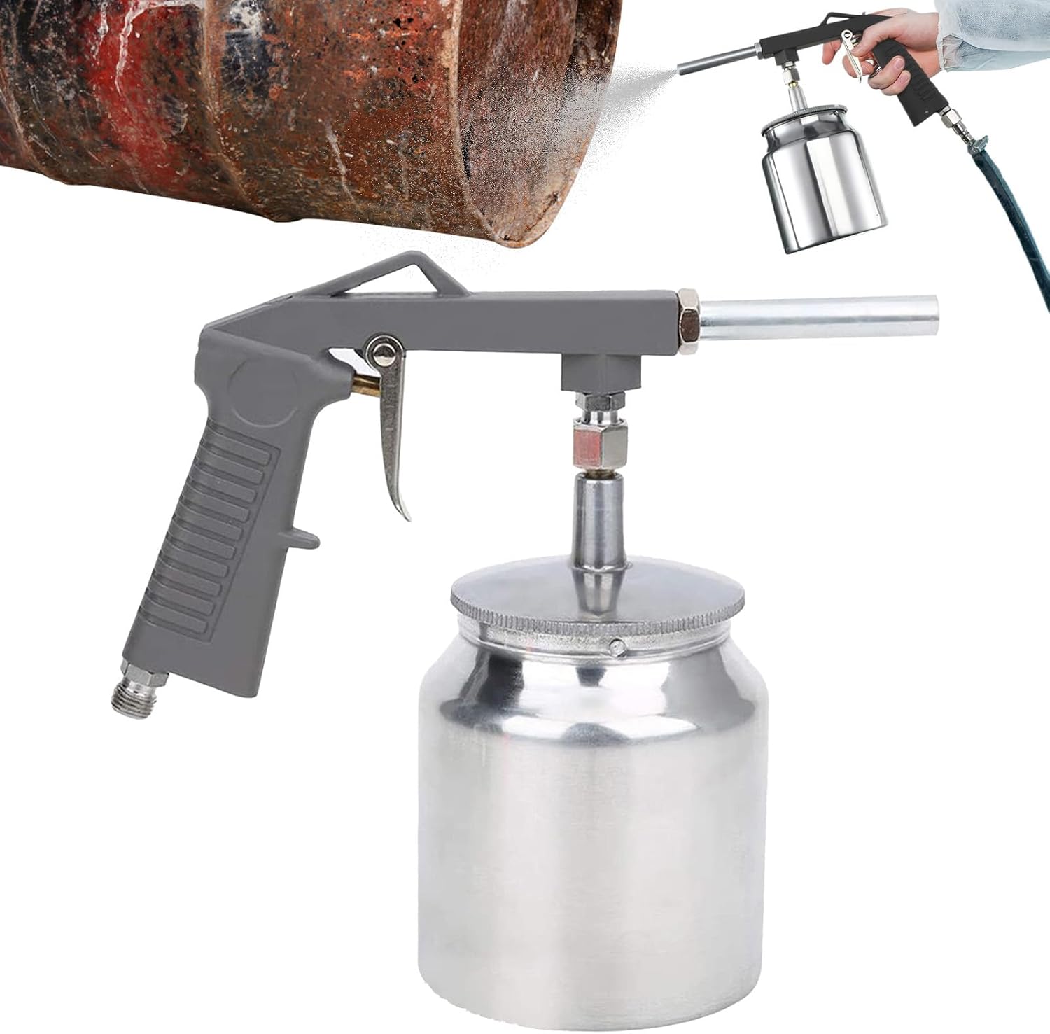 Sandblasting Machine Rust Remover Precision Portable | Power Sandblasting Rust Remover Tool for Refinishing Maintenance Woodworking Fabrication Industrial
