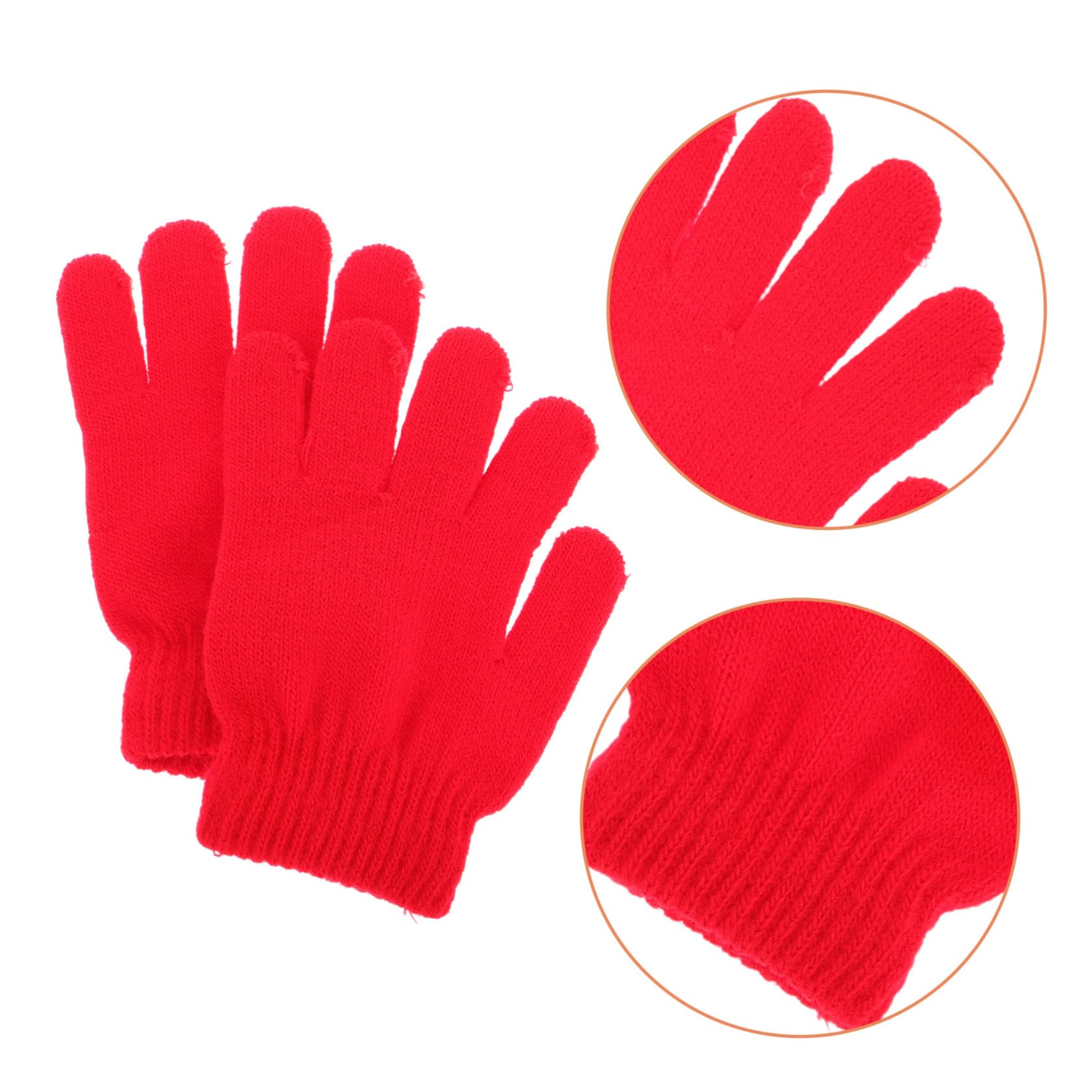 LIFKOME Guantes De Invierno Guantes De Punto Mitones Para Niños Guantes Calientes Para Niños 8- Guantes De Niños Lana Paquete Múltiple De Guantes Para Niños Guantes Niños Black