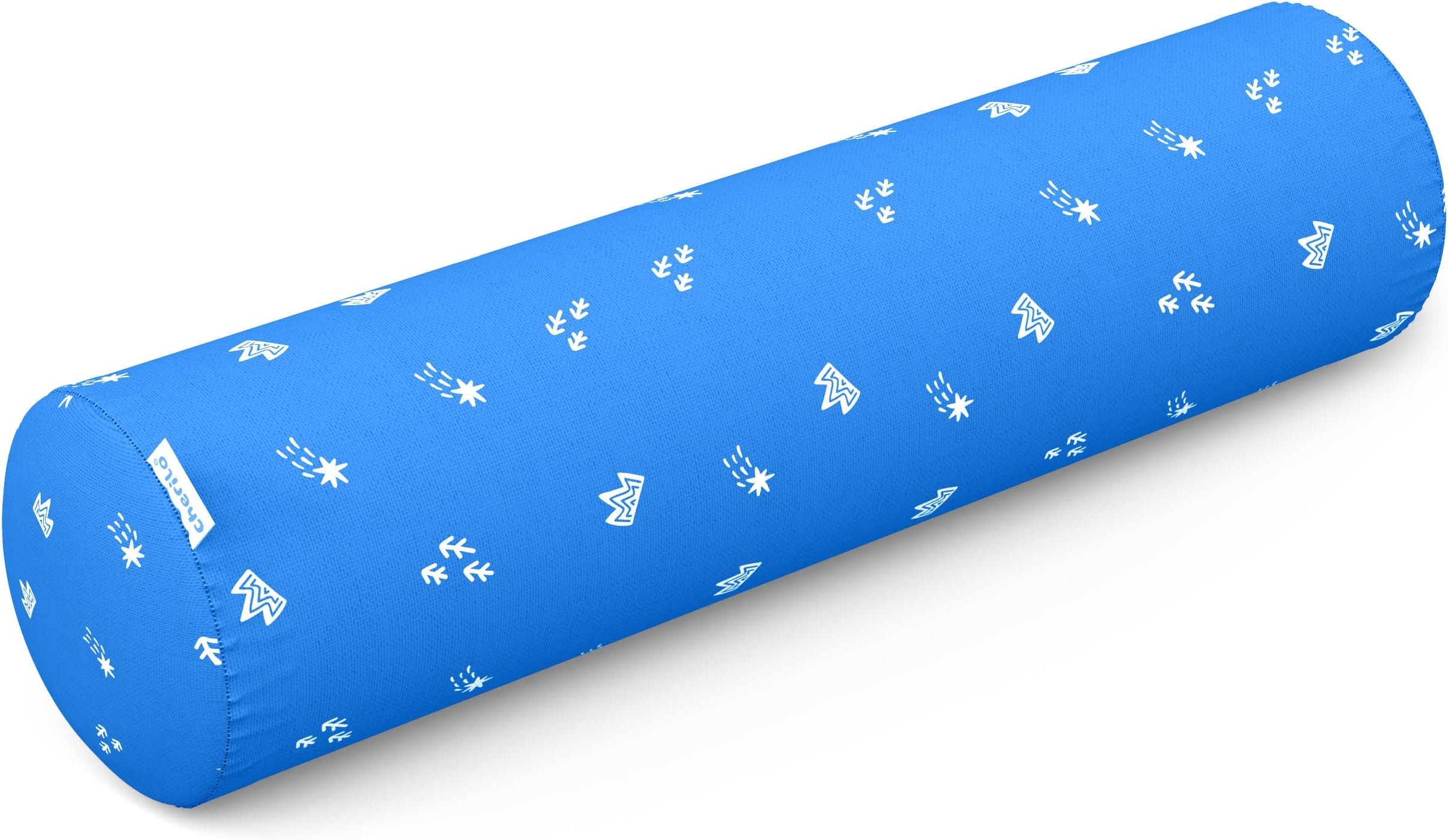 Cherilo Memory Foam Soft Baby Bolster Pillow Cushion for Side Support, Neck Support with Removable & Washable Cover, Blue