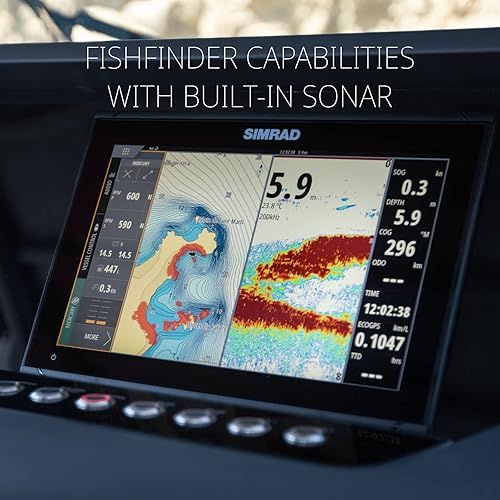 Miniatura 6 de Simrad GO9 XSE - Gráfico de 9 pulgadas con transductor 3 en 1 Active Imaging tarjeta de gráfico C-MAP Discover