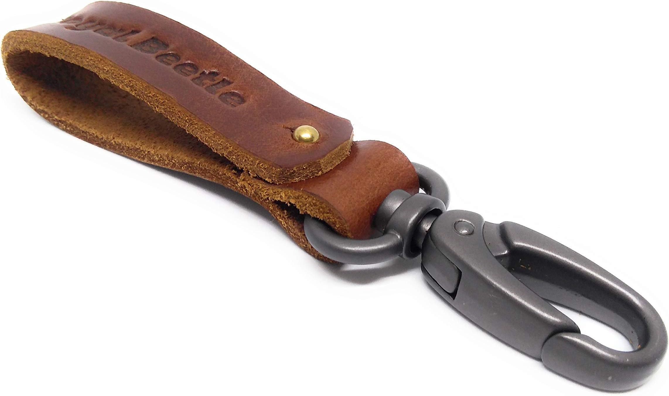 Leather Company Leather Brown Keychain ( Vegetable Tanned Full Grain Leather )