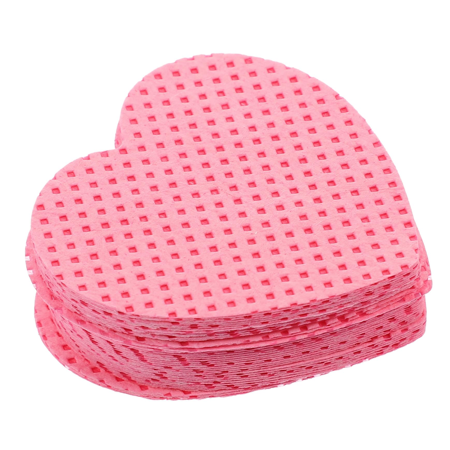 Didiseaon Acrylic Nail Remover Pads Heart Shape 200 Sheets Lint Soft Cotton for Travel Home Use