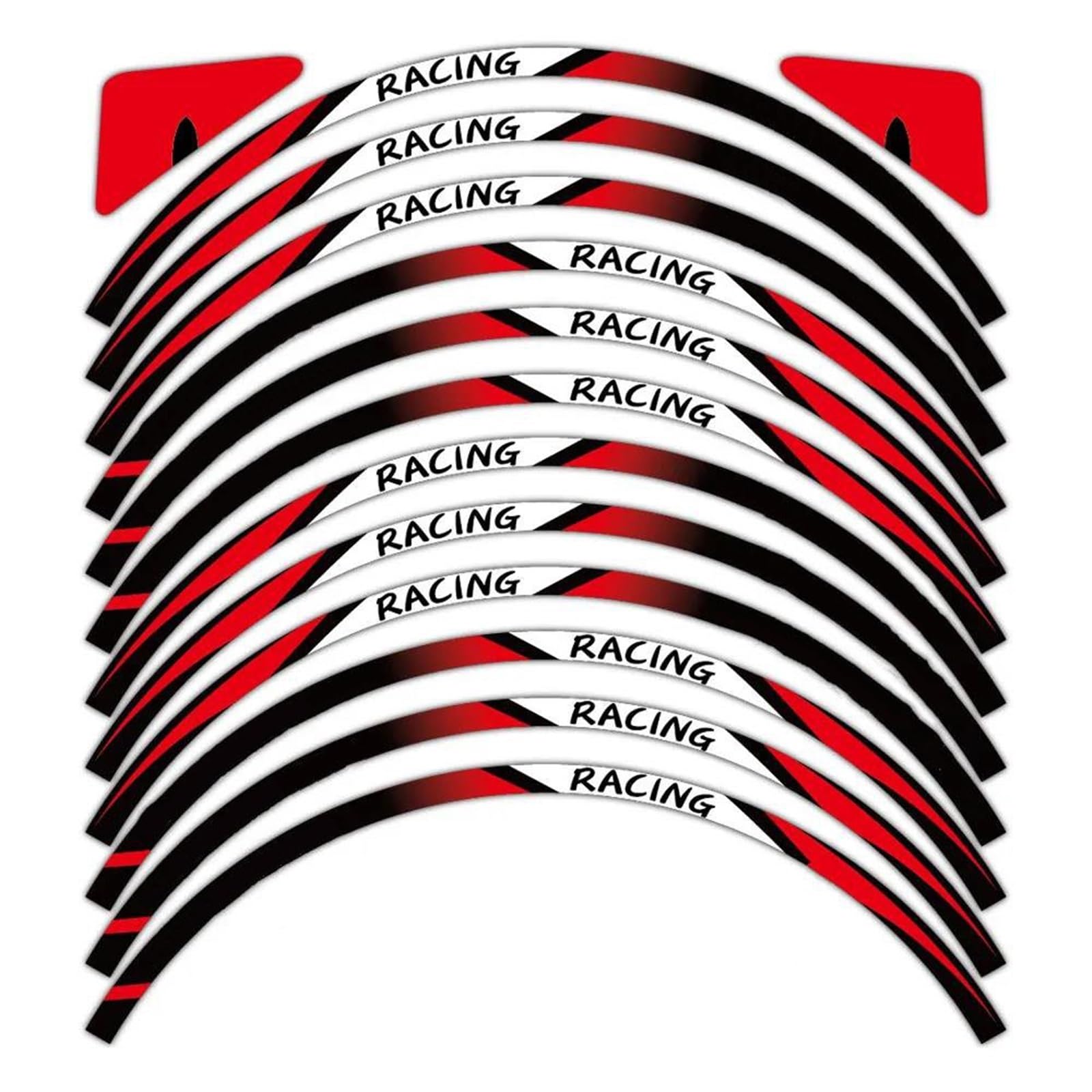 Motorcycle Inside of Rim Reflective Stickers Stripes Wheel Sticker Trim Decal for Click 160 125i 125 150 150i Spare Parts(Style 1)