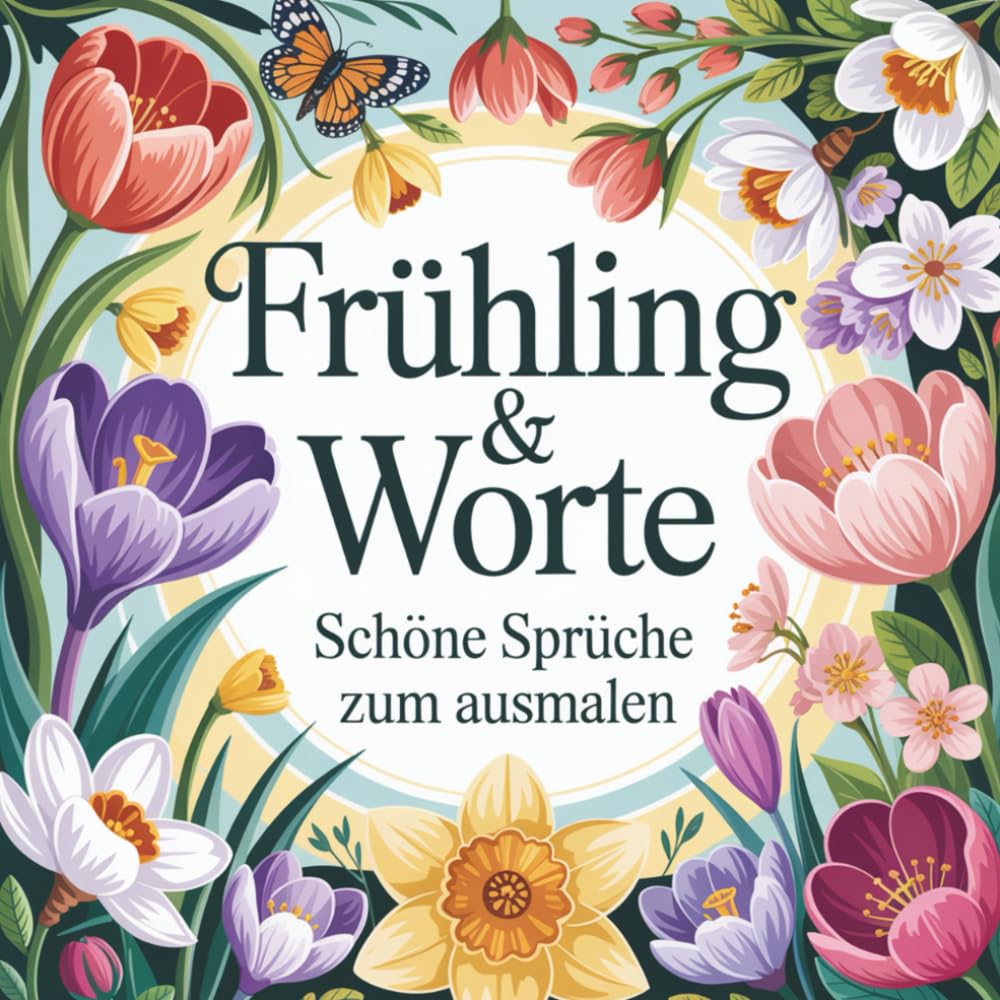 Frühling & Worte: Schöne Sprüche zum ausmalen