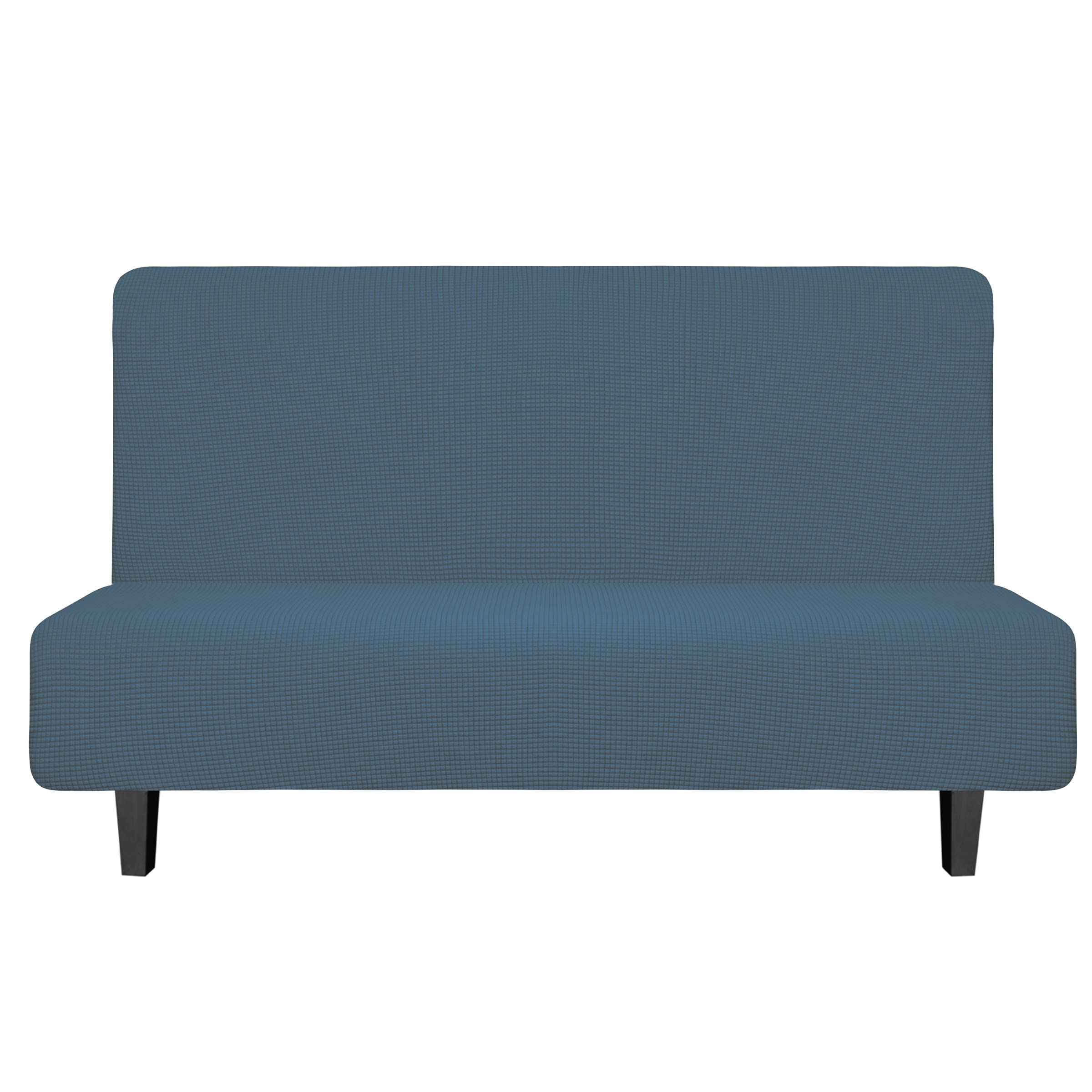 Easy-Going Stretch Medium Futon Slipcover Armless Futon Cover Bluestone