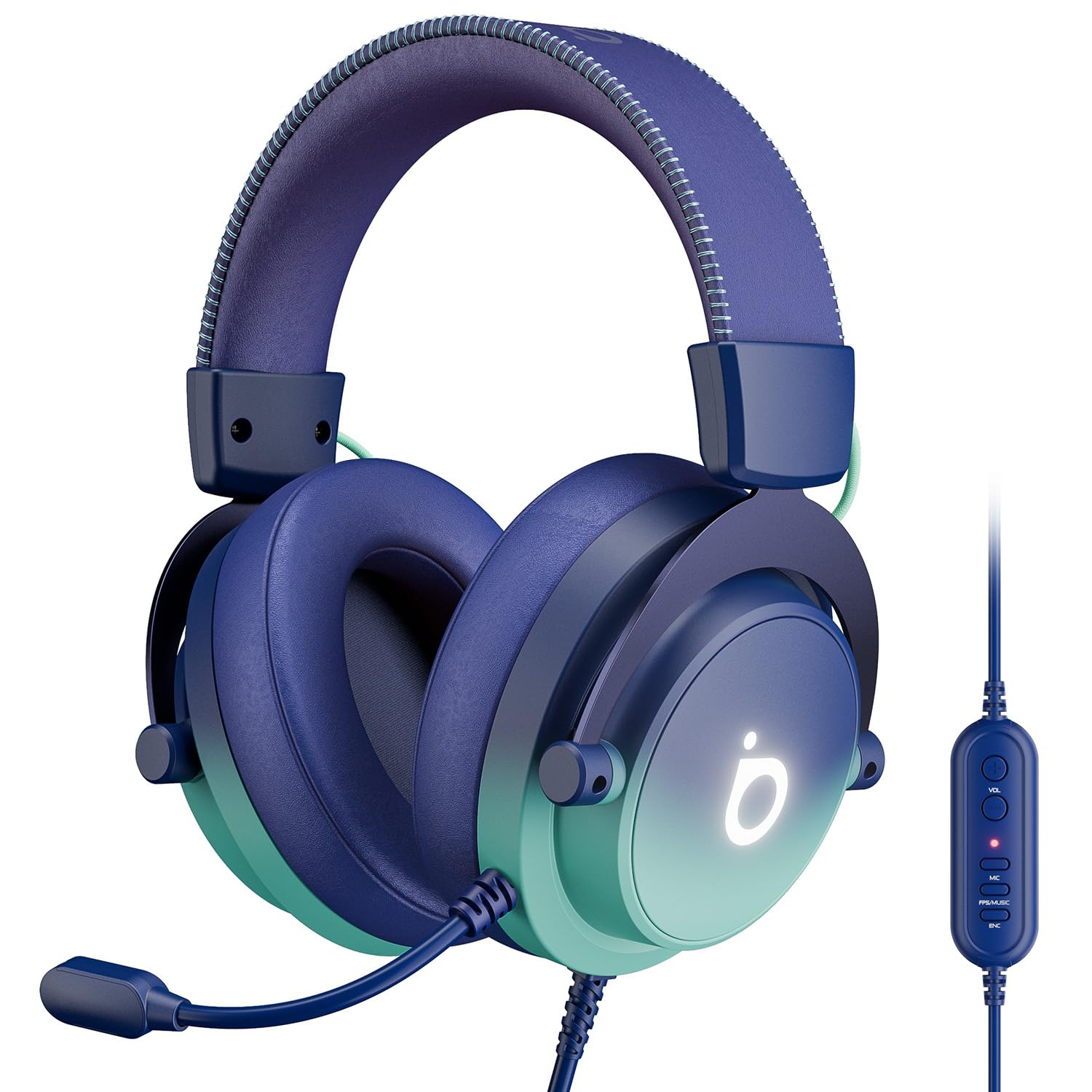 Basike Fone de ouvido jogos para PC - Headset Gamer Pro com Microfone, Modo FPS/Música,