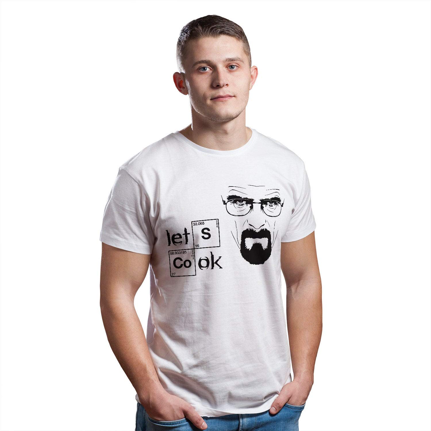 Breaking Bad Funny Heisenberg T Shirt - New Danger Men Walter White Tee - Tv Show Goodman Fan Print for Mens T-Shirt -Black Tshirt Design