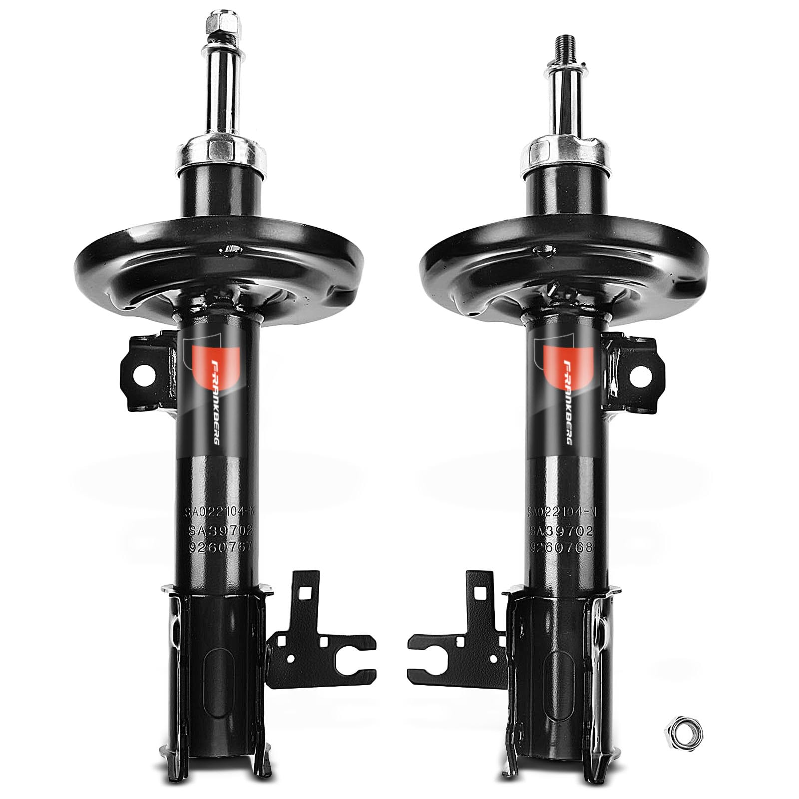 Frankberg 2x Ammortizzatori per sospensioni Ammortizzatori per telaio Anteriore sinistro destro 530mm Pressione del gas Compatibile con Zafira/Zafira Family B A05 Astra H A04 Replace# 313480, 344012