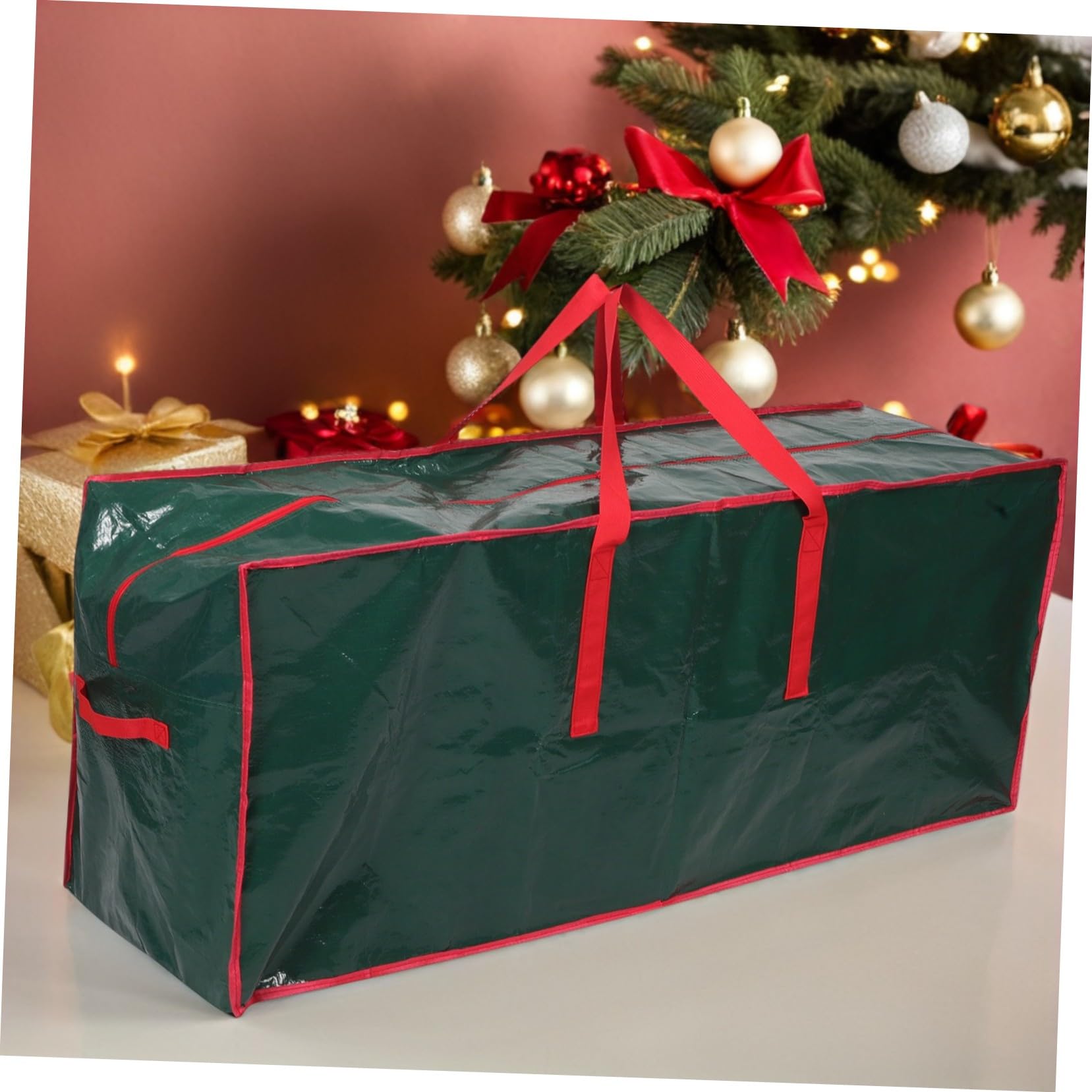 Weihnachtsbaum-aufbewahrungstasche Groß PE Verstärkten Griffen und Reißverschluss Staubschutz Robuster Weihnachtsbaumbeutel für Saisonale Dekoration
