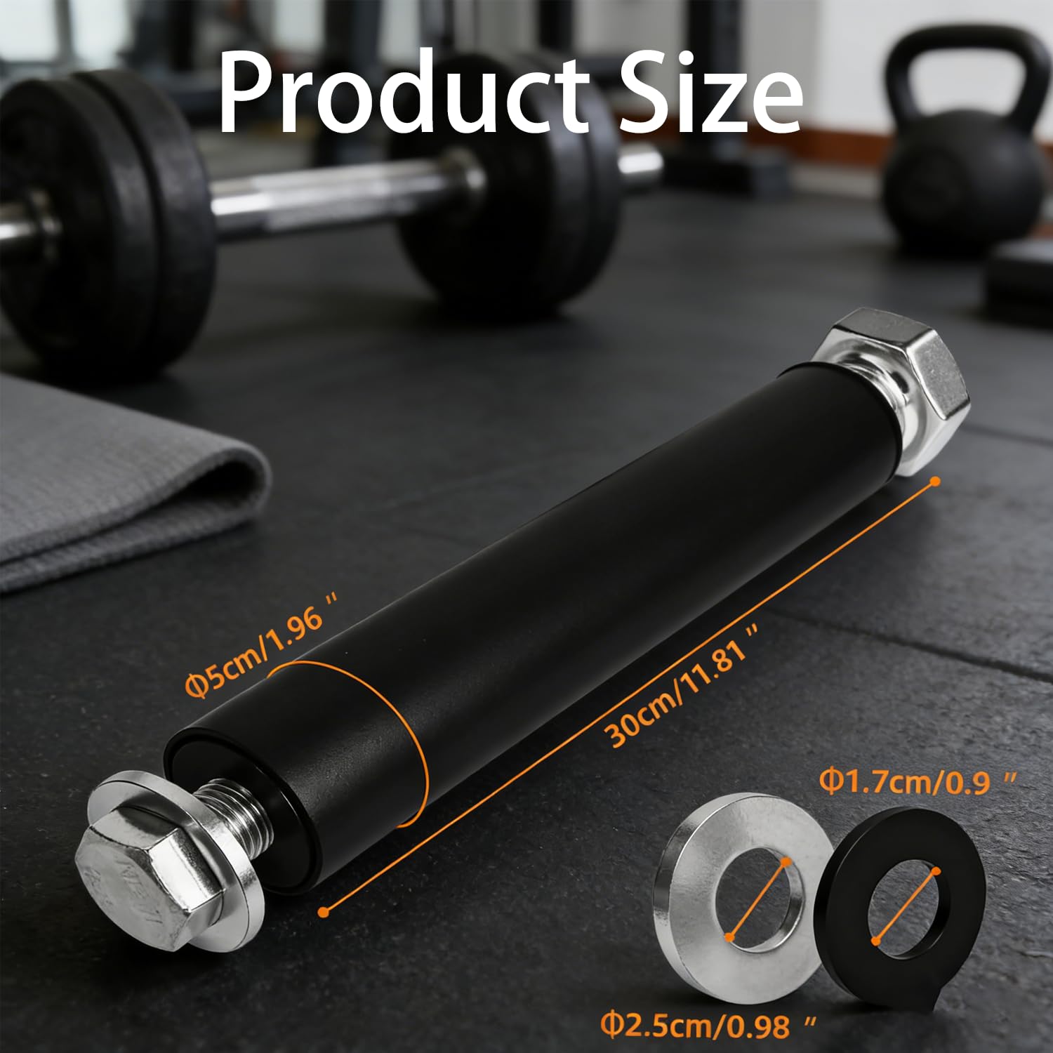2-teiliges Set Squat Rack Aufbewahrungsstange für Langhantelstange 50mm, Kompatibel mit 26mm Säulen, Robustes Design und Einfache Montage