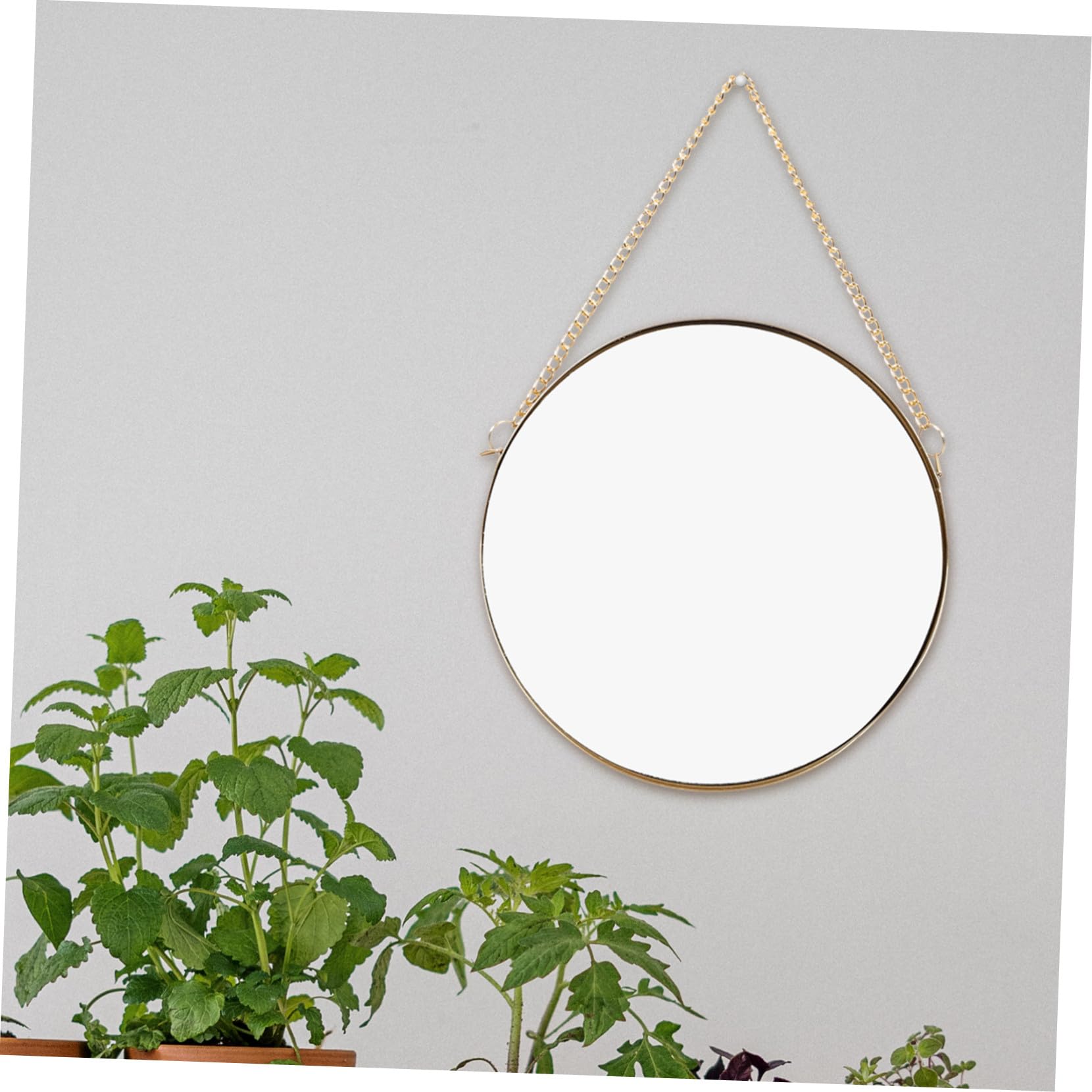 Alipis Runder Kosmetikspiegel aus Eisen und Glas für Badezimmer Wandspiegel Dekoration mit Praktischem Design zur Platzersparnis und Stilvollem Wohnambiente