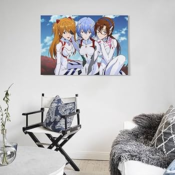 【額付き】アートポスター　エヴァンゲリオン 額付き】アートポスター エヴァンゲリオン 綾波レイ β - メルカリ