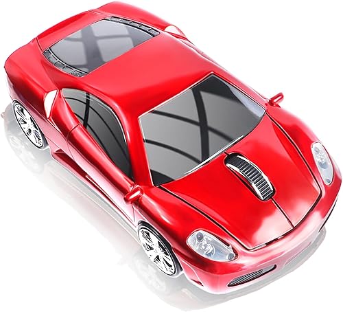 elec Space Ratón inalámbrico, 2.4 GHz, ratón de computadora con forma de automóvil deportivo fresco de 1600 DPI Ratones inalámbricos ópticos con