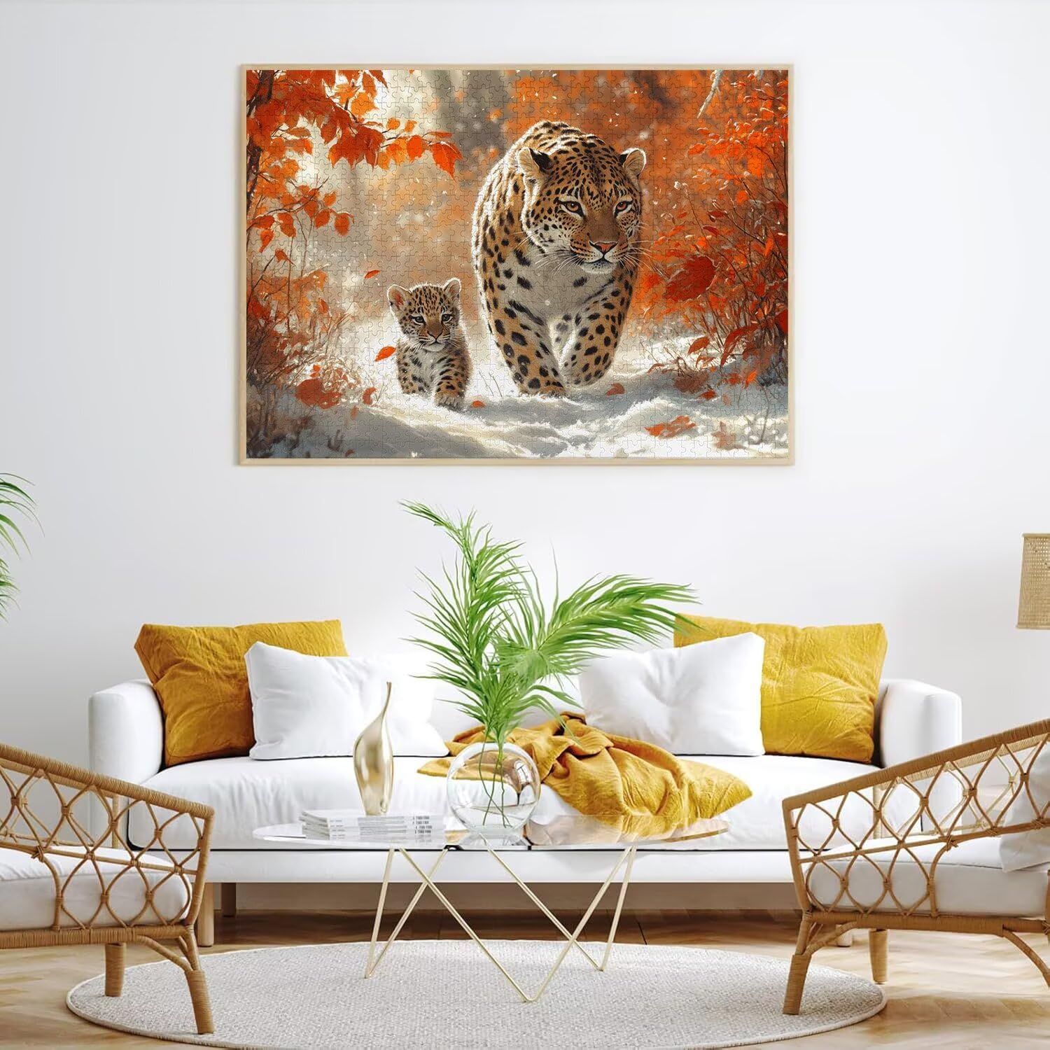 Puzzle dla dorosłych 4000, Leopard Winter, 141x87cm, n-4