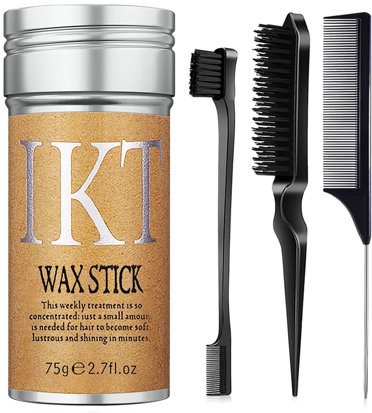 Beauty Searcher Hair Wax Stick Hair Finishing Stick Hair Pomade Stick Edge Control Smooth Stick for Hair Non-Greasy Styling Edge Frizz Hair Moisturising Wax for Strong Hold 75 g # Argan Oil, Pack of 1