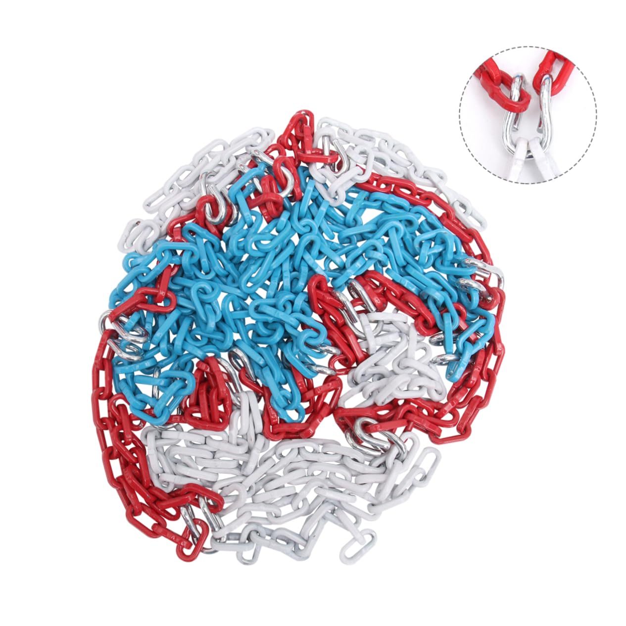 Generic 12 3 Durable Buckles Basketball Goal Net Heavy Duty Galvanized Manganese Steel Chain Weather Resistant Design for Use Easy to Install for Basketball Lovers