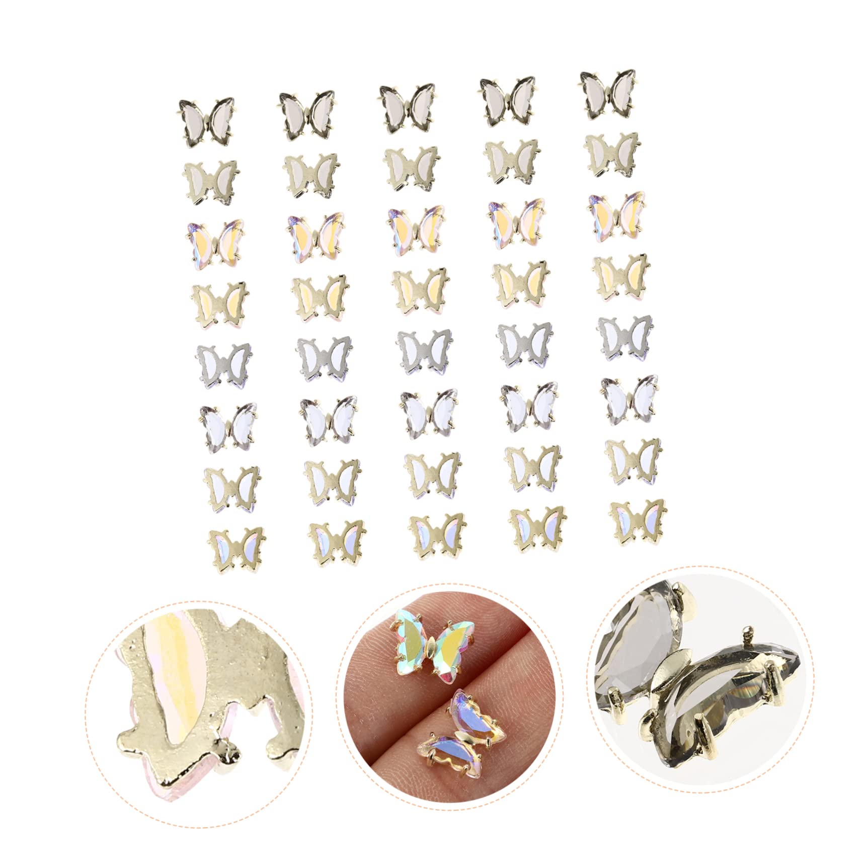 CALLARON 5 Set Ciondoli Per Unghie Decorazioni Per Nail Art Per Manicure Per Feste E Speciali 40 Pezzi*5