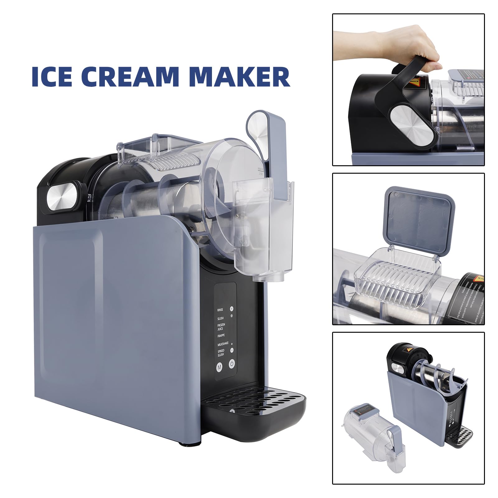 2L Slushy Maker – Frozen Drink Maschine mit 5 Programmen für Slush, Milkshakes, Iced Coffee, Alkoholfreie Getränke, Selbstreinigungsfunktion, Für Zuhause