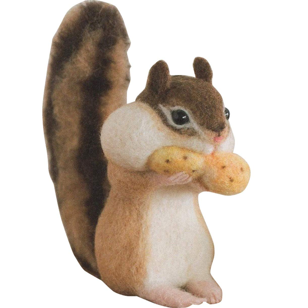 YJIUYUANQ Felt Animals Needle Felting Craft Kit with Standard DIY Tools (Lovely Decor - Squirrel), As Show