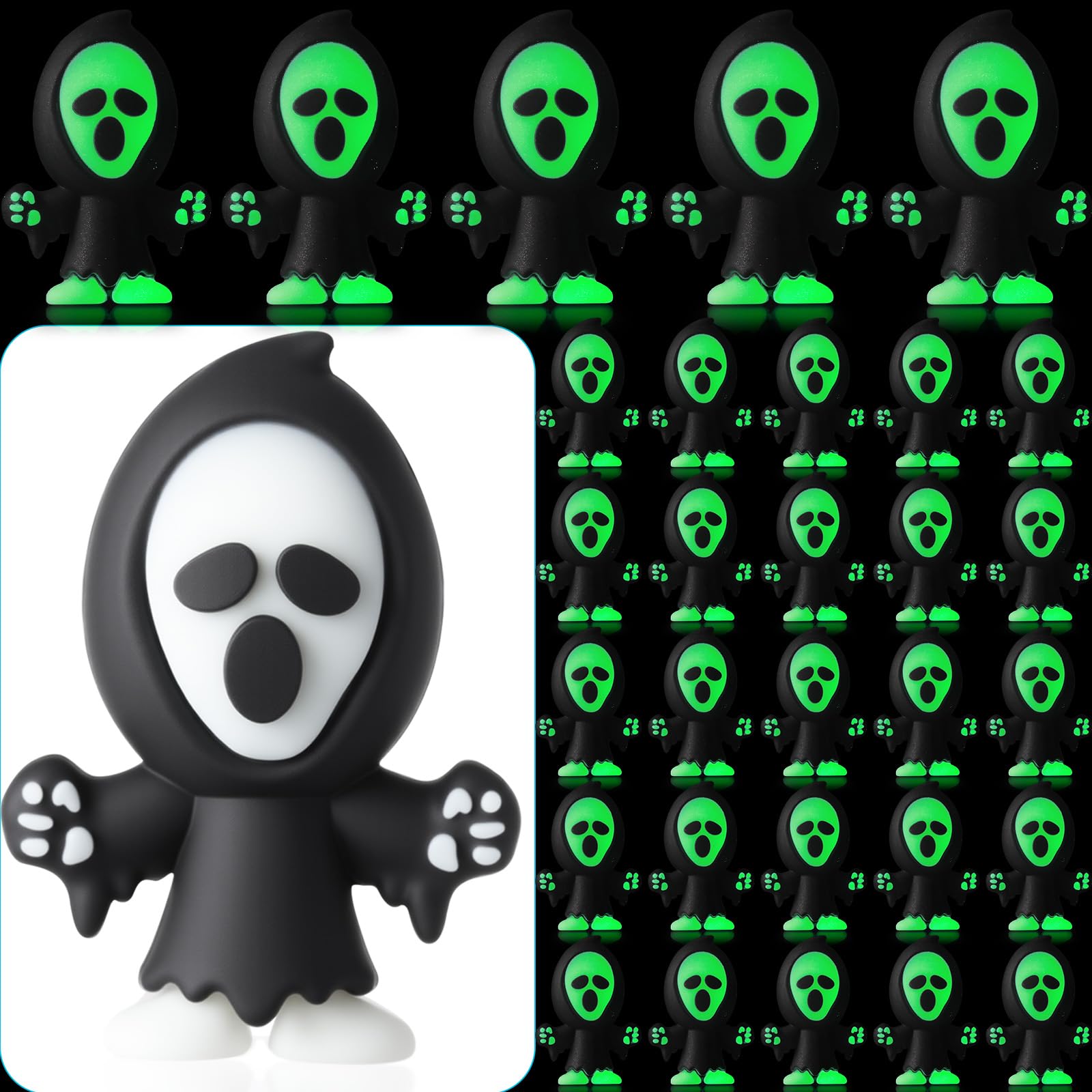 PERKS AND HYS.MINI 限定GLOW IN THE DARK レア Amazon.com: VioraWhite 25 Pcs Halloween Mini Ghost Figurines Glow
