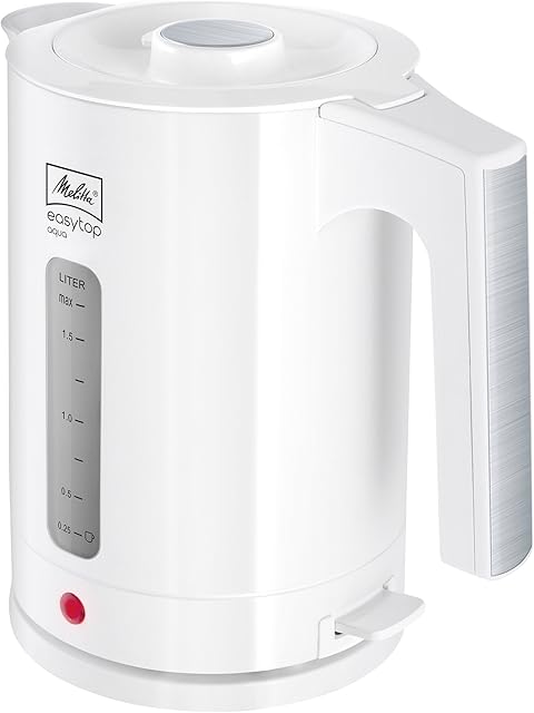 Melitta Czajnik elektryczny, Easy Top Aqua 1,7 litra, 2400 W, biały/stal nierdzewna 1016-03