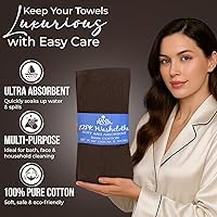 Vista 152 de DAN RIVER Juego de 4 toallas de baño, 27 x 54 pulgadas, 100% algodón, más grandes y ligeras, de secado rápido, súper suaves y absorbentes, toallas