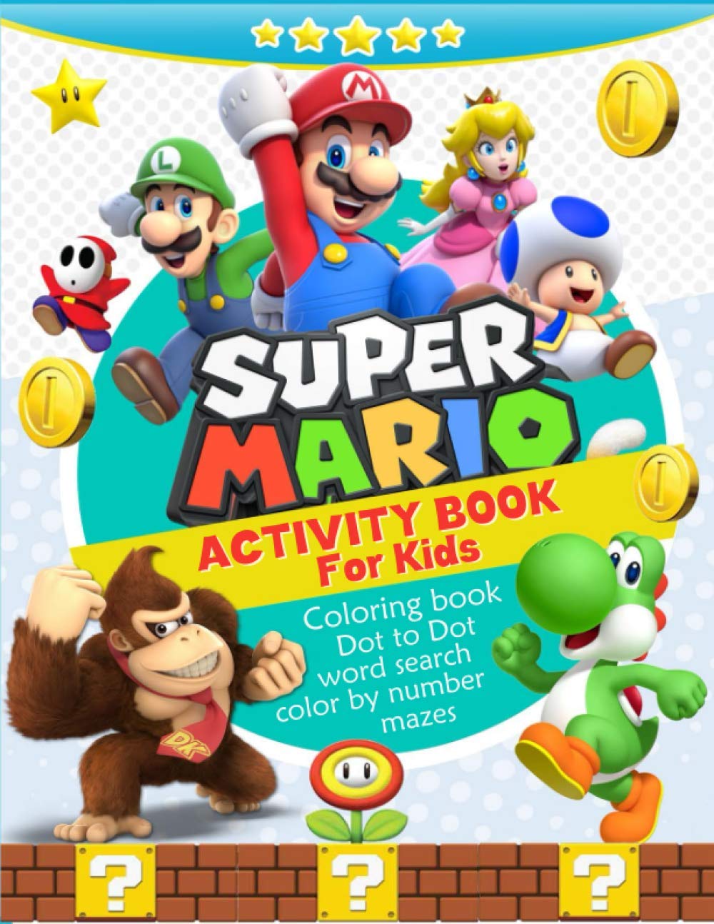 Buy Super Mario Activity Book for Kids, Coloring, Mazes, Dot to Dot ...
