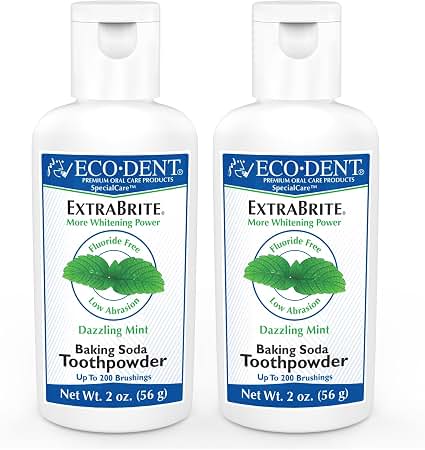 Amazon.com: Eco-Dent ExtraBrite Baking Soda Toothpowder, Mint